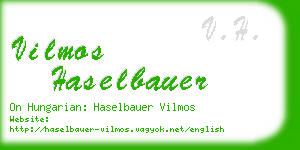 vilmos haselbauer business card